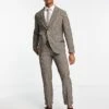 Selected Homme Regular Fit Suit In Brown Houndstooth