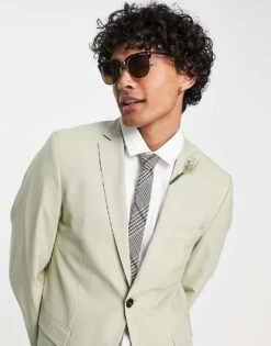 Selected Homme Slim Fit Suit Jacket In Sage For Men Tea -Modish Mens Shop 202484456 3