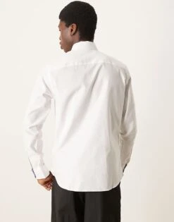 Selected Homme Slim Fit Easy Iron Smart Shirt In White For Men -Modish Mens Shop 202684240 4