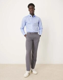 Selected Homme Slim Fit Easy Iron Smart Shirt In Light Blue For Men -Modish Mens Shop 202684264 4