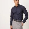 Selected Homme Slim Fit Easy Iron Smart Shirt In Navy For Men Navy Blazer
