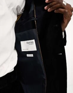 Selected Homme Slim Fit Suit Jacket In Navy Velvet For Men Navy Blazer -Modish Mens Shop 203730629 4