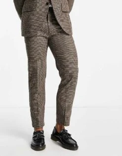 Selected Homme Regular Fit Suit In Brown Houndstooth 7 Selected Homme Regular Fit Suit In Brown Houndstooth -Modish Mens Shop 203730751 1 brownie 1