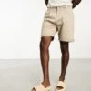 Selected Homme Wide Fit Chino Short In Beige For Men Pure Cashmere