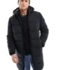 Selected Homme Cooper Long Puffer Jacket In Black For Men