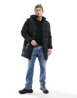 Selected Homme Cooper Long Puffer Jacket In Black For Men -Modish Mens Shop 204872227 3