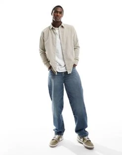 Selected Homme Cord Overshirt In Beige For Men Breen -Modish Mens Shop 204872974 1 breen 1