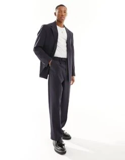 Selected Homme Oversized Suit Jacket In Navy For Men Dark Navy -Modish Mens Shop 205826446 5