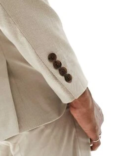 Selected Homme Slim Fit Suit Jacket In Beige For Men Sand -Modish Mens Shop 205880227 4