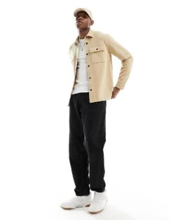 Selected Homme Jackie Overshirt In Cream For Men Incense -Modish Mens Shop 205916148 3