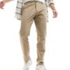 Selected Homme Bill Slim Fit Chino In Beige For Men Chinchilla