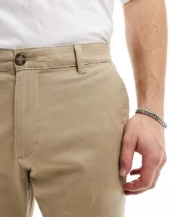 Selected Homme Bill Slim Fit Chino In Beige For Men Chinchilla -Modish Mens Shop 205917504 5