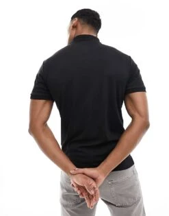 Selected Homme Half Zip Polo Shirt In Black For Men -Modish Mens Shop 205919143 3