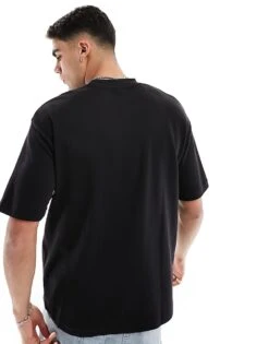 Selected Homme Oversized Boxy T-shirt In Black For Men -Modish Mens Shop 205924519 4