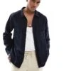 Selected Homme Linen Mix Overshirt In Navy For Men Sky Captain