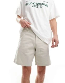 Selected Homme Chino Shorts In White For Men Moonstruck
