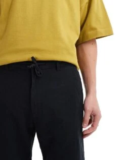 Selected Homme Linen Mix Shorts In Black For Men -Modish Mens Shop 205988202 4