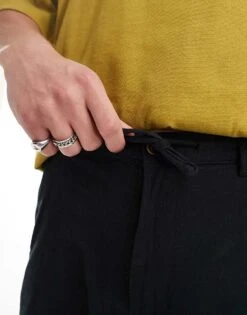 Selected Homme Linen Mix Shorts In Black For Men -Modish Mens Shop 205988202 5