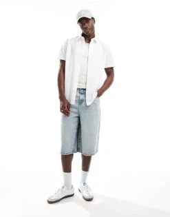 Selected Homme Short Sleeve Linen Mix Shirt In White For Men -Modish Mens Shop 205988210 4