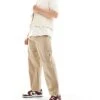 Selected Homme Wide Barrel Fit Cargo Trouser In Beige For Men Chinchilla
