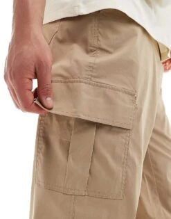 Selected Homme Wide Barrel Fit Cargo Trouser In Beige For Men Chinchilla -Modish Mens Shop 205990002 3