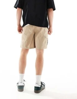 Selected Homme Loose Tech Cargo Short In Beige For Men Chinchilla -Modish Mens Shop 205990362 3