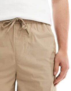Selected Homme Loose Tech Cargo Short In Beige For Men Chinchilla -Modish Mens Shop 205990362 5