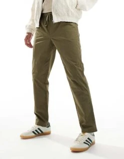 Selected Homme Drawstring Trouser In Khaki For Men Burnt Olive -Modish Mens Shop 206175194 4