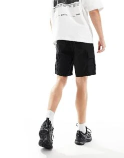 Selected Homme Cargo Short In Black For Men -Modish Mens Shop 206209574 3