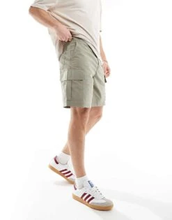 Selected Homme Cargo Short In Khaki For Men Vetiver