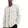 Selected Homme Linen Mix Overshirt In Beige For Men Pure Cashmere