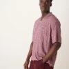Selected Homme Short Sleeve Shirt With Mandala Print In Red For Men Cameo Rose