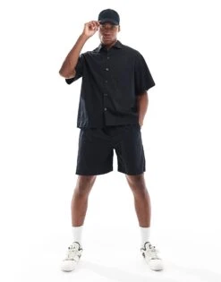 Selected Homme Co-ord Shorts In Black For Men