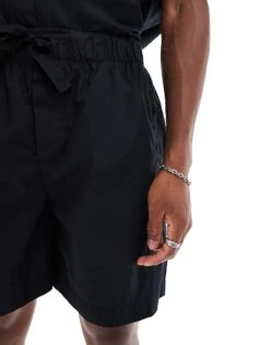 Selected Homme Co-ord Shorts In Black For Men -Modish Mens Shop 206304264 5