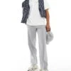 Selected Homme Loose Fit Pleated Trousers In Grey Melange For Men
