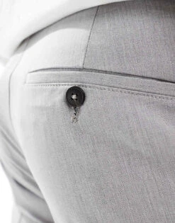 Selected Homme Loose Fit Pleated Trousers In Grey Melange For Men -Modish Mens Shop 206359887 4