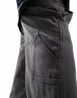 Selected Homme Loose Fit Carpenter Trousers In Dark Grey For Men Volcanic Ash -Modish Mens Shop 206360600 3