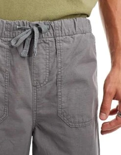 Selected Homme Loose Fit Ripstop Shorts In Light Grey For Men -Modish Mens Shop 206372172 3