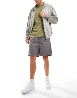 Selected Homme Loose Fit Ripstop Shorts In Light Grey For Men -Modish Mens Shop 206372172 5