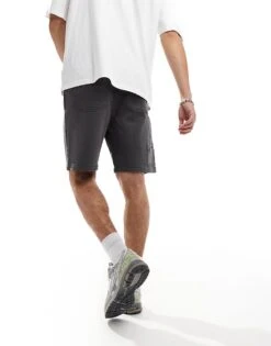 Selected Homme Loose Fit Carpenter Shorts In Dark Grey For Men Volcanic Ash -Modish Mens Shop 206372484 2