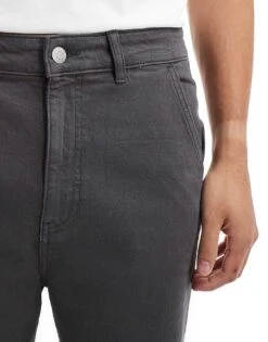 Selected Homme Loose Fit Carpenter Shorts In Dark Grey For Men Volcanic Ash -Modish Mens Shop 206372484 4