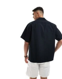 Selected Homme Revere Collar Shirt With Cream Abstract Floral Print In Black For Men -Modish Mens Shop 206375672 4