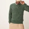 Selected Homme Textured Knitted Jumper In Green Mix For Men