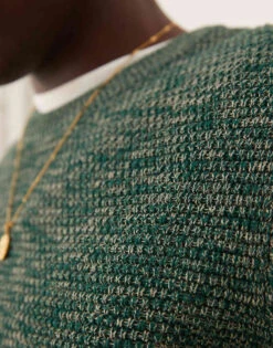 Selected Homme Textured Knitted Jumper In Green Mix For Men -Modish Mens Shop 206529985 3