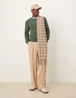 Selected Homme Textured Knitted Jumper In Green Mix For Men -Modish Mens Shop 206529985 4