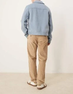 Selected Homme Miles Straight Fit Cord Trouser In Cream For Men Chinchilla -Modish Mens Shop 206530471 3