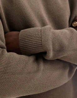 Selected Homme Knitted Crew Neck Jumper In Brown For Men Morel -Modish Mens Shop 206530672 2