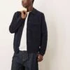Selected Homme Knitted Wool Overshirt In Navy For Men Sky Captain