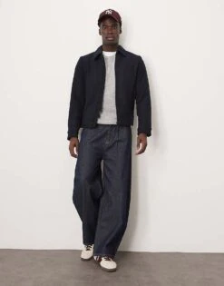 Selected Homme Wool Coach Jacket In Navy For Men Sky Captain