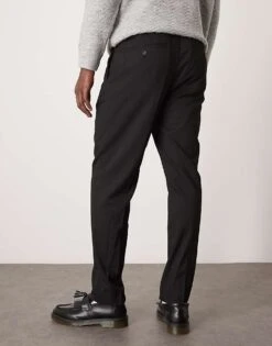 Selected Homme Relaxed Tapered Fit Waistband Trouser In Black For Men -Modish Mens Shop 206537026 3